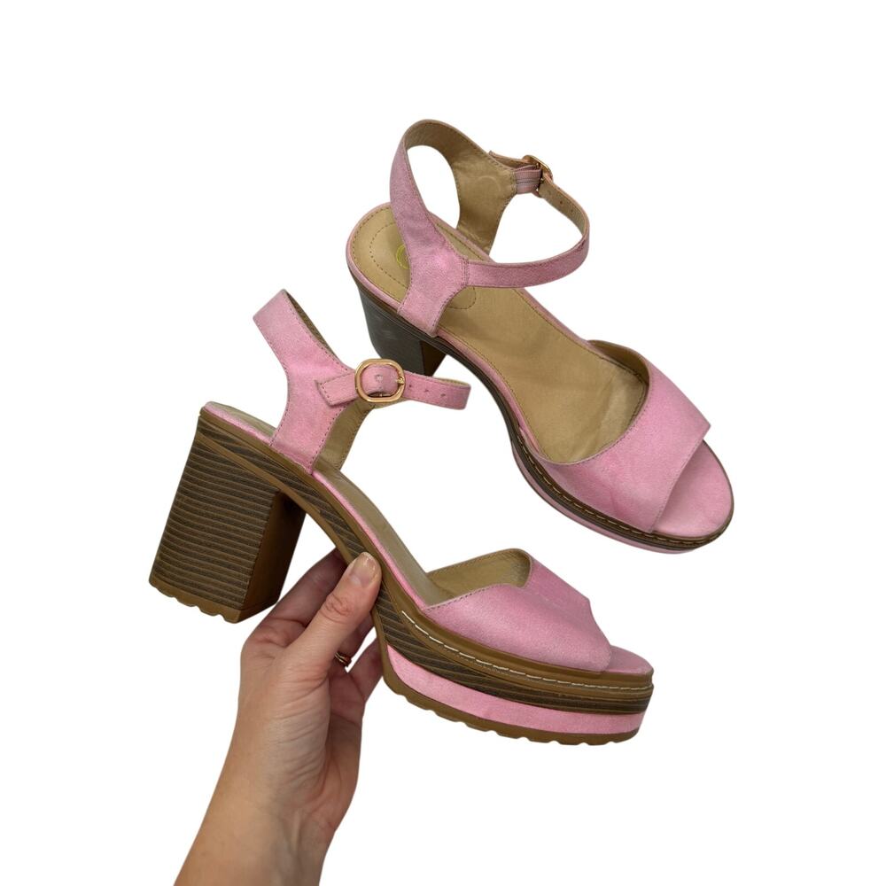 Cato Pink Platform Sandals 11